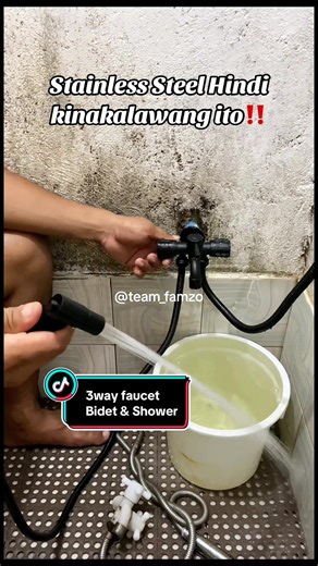 Stainless Steel Three-Way Bathroom Faucet with Bidet and Shower