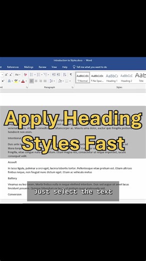 Apply Heading 1 and Heading 2 in Word the right way. Using heading styles keeps your document organized and makes formatting consistent. #word #microsoftword #computerskills #computertips #beginnerfriendly