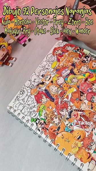 92 personajes naranjas: Dibujo y arte