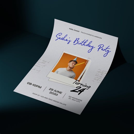 Birthday Party Invitation | Fun & Colorful Editable Invite | Instant Download - Etsy