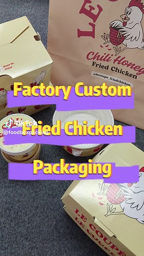 Fried Chicken Paper Boxes #friedchicken #friedfood #chickenwings #takeawayfood #takeawaypackaging