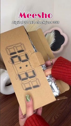 Comment for link ✨ Digital 3D LED Clock from Meesho | Just ₹359 ⏰ #meesho #meeshohaul