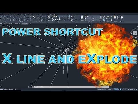 POWER SHORTCUT IN AUTOCAD - X LINE AND EXPLODE