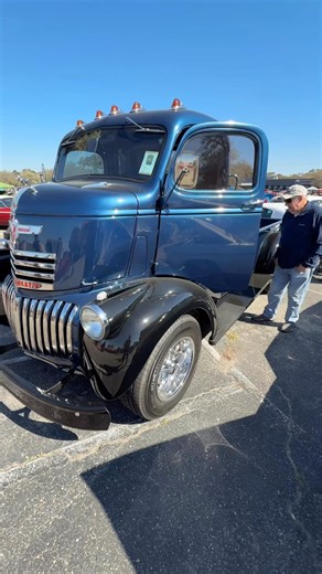 This 1946 Chevy Cabover was at Run To The Sun in Myrtle Beach! #trucks