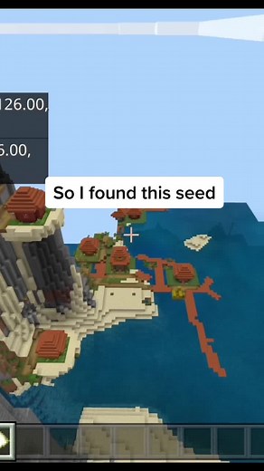 This is the best #seed #minecraftseedsbedrock #mooshrooms #wardens #decoration #bestseed #newminecraft #cavesandcliffs