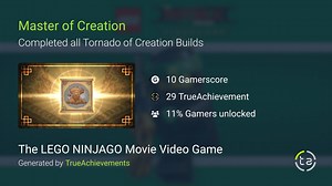 Master of Creation achievement in The LEGO NINJAGO Movie Video Game