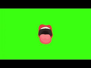 Green screen |😛👄 Show tongue. Smile, mouth, lips | Footage | Video background | Download |№274