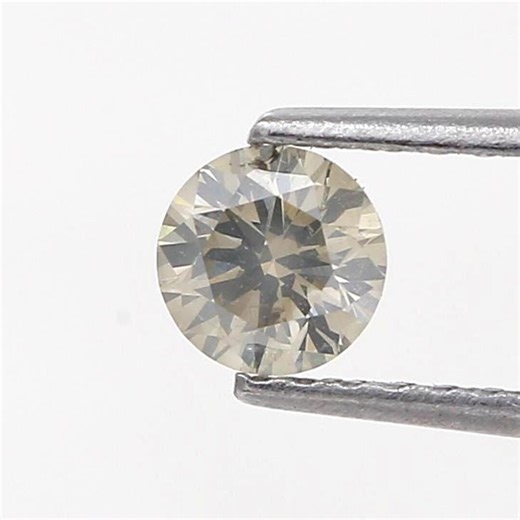 Natural White J/K Color Diamond, Round Brilliant Cut, 0.26 CT - Etsy