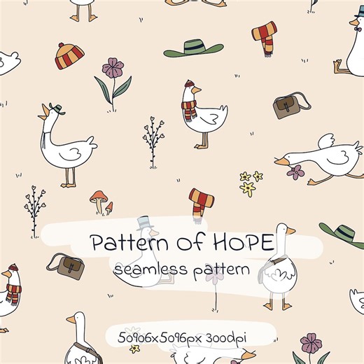 Seamless Goose Pattern – Farm Animal Digital Download (300 DPI) - Etsy
