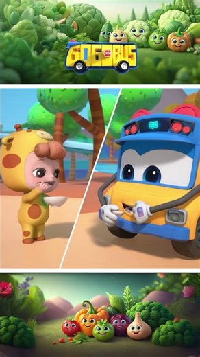 Vegetables Song ❤️ I Love Spinach🥗 🚌🎶 #shorts #nurseryrhymes #gogobus