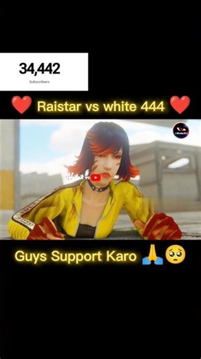 Raistar vs white 444 😱❤️ free fire animation new video ❤️ #raistar #shorts​