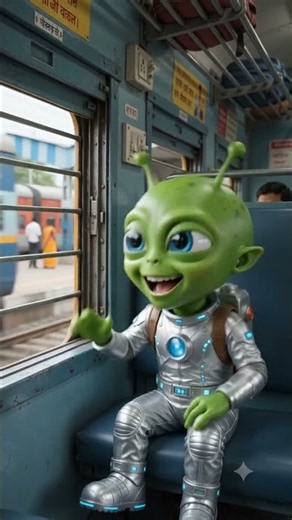 🔥 Alien Rides a Train for the First Time! 👽🚆😂 | Funny AI Short Film