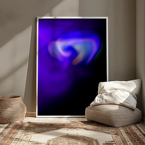 SMOKE / BLUE Wall Art, Abstract Colorful Poster, Aura Poster, Deep Smokey Gradients, Printable Calming Design - Etsy