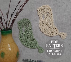 Crochet Bird Applique Pattern. Crochet Easter Decor. - Etsy