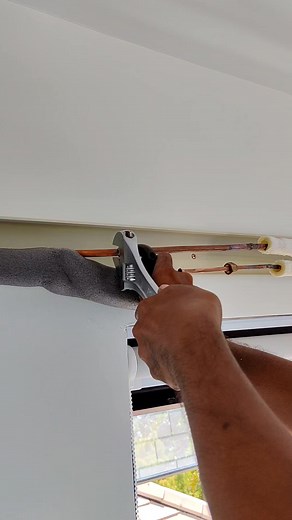 #Aircon #HVAC #Technician เชื่อมต่อท่อระหว่าง outdoor unit และ android unit ครับผม | Anuchit Peangpeh