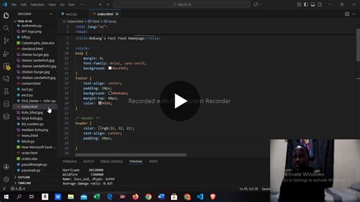 #html #python #excel #ml #developer | Philemon Thekiso