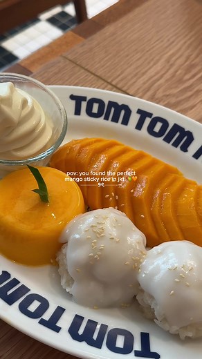 on the menu: Mango Tango | 67k 🥭🧡 #dessert #jktplacetogo #desserts #desserttiktok #kulinerjakarta #dessertmangga #mangotango #mangostickyrice #fyp