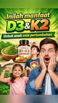 Manfaat Bubuk Daun Kelor + Vitamin D3 & K2 untuk Anak Usia Pertumbuhan