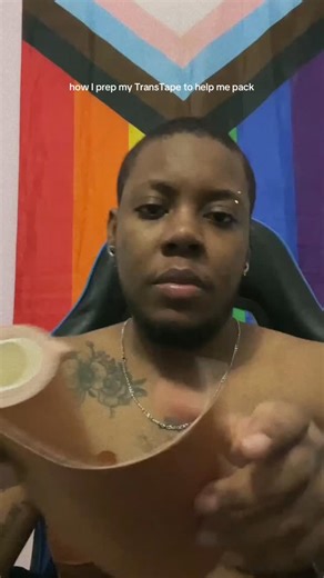 TransTape™️ on Instagram: "New to packing? Follow along with Dom as he shows us how to prep TransTape for packing, from choosing sections to attaching to the o-ring! 💛✂️⁠ ⁠ For step-by-step guidance, check out our video tutorial or packing manual on our website ✨🥰⁠ ⁠ @bvncsan he/they⁠ ⁠ #Trans #TransTape #TransTapetips #TransMasculine #PackingWithTransTape #TransIsBeautiful"