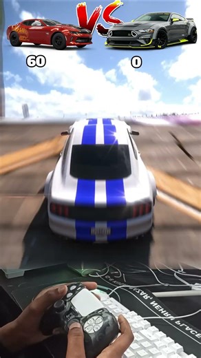 🚀 FORD MUSTANG 🆚 CHEVROLET HOT WHEELS 💥 INSANE AIRTIME JUMP! Who Flies Higher! 😱🔥 #shorts