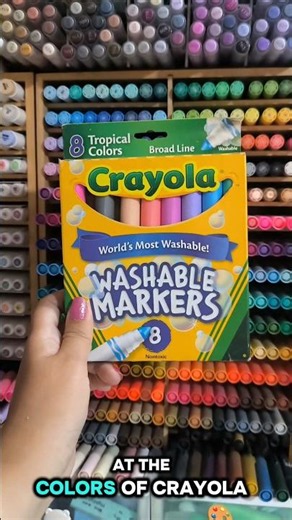 Bright tropical colors in every stroke! 🌴✨ Crayola Tropical Markers swatches you need to see!
