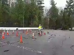Today, troopers on the Motorcycle Unit are participating in a training to perfect their skills. Cone patterns are designed to enhance the students ability to control the motorcycle in confined areas. #NHSP #MotorcycleUnit | New Hampshire State Police