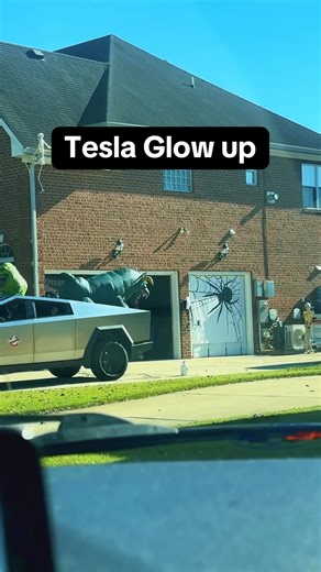 Tesla glow up! My neighbor finally cracked the code on how to make a Tesla truck look cool, by turning it into the Ghostbusters car. Slimer’s out here saving the grid one ghost at a time. #GhostbusterTesla #WhoYouGonnaCall #SlimerStyle #Teslaglowup #SpookyCool | Tomasina Tatterson