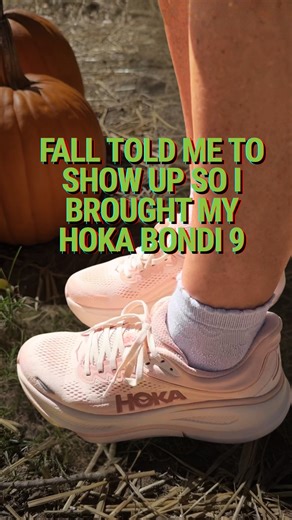 14 shares | me flirting with autumn in my HOKA Bondi 9s like it’s a full-time job | Journeys | Facebook