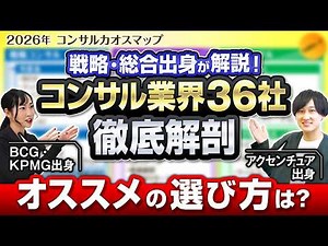 【2026年最新】コンサル企業のカオスマップ一覧！各社の特徴/強み/就職難易度を完全解説します。（ 業界地図 | BIG4 | 転職 | 大手 ）
