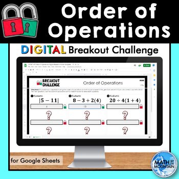 Order of Operations DIGITAL Breakout Challenge Activity