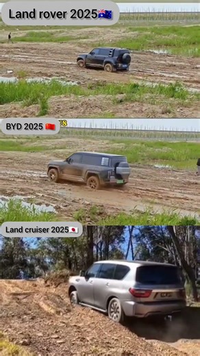 2025 Off-Road Battle: Land Rover vs BYD U8 vs Land Cruiser! 🚙🔥 #Short