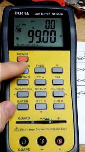 LCR Meter Measuring 100 Ohm Resistor
