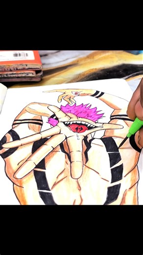 sukuna dRawing 🥰❤️‍🔥#gbtart #jjk #sukuna #ytshorts