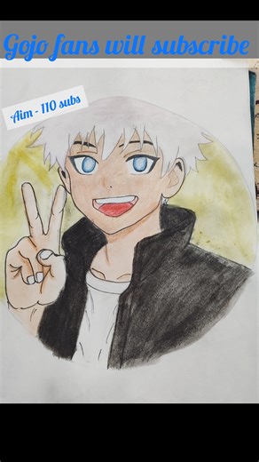 colouring Gojo #anime #art #jjk #gojo #shorts