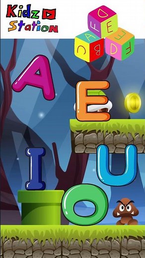 AEIOU Vowel Song 🎵 #Kidzstation #shorts