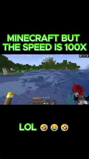 Minecraft But Speed is 100x… This is CRAZY 🤯 #minecraft #hiddenminecraft #challenge #minecraft2024