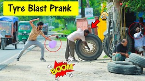 470K views · 2.8K reactions | New Viral Tyre Blast PRANK | Chaka Blast Prank with Popping balloons | Comedy Club | Facebook