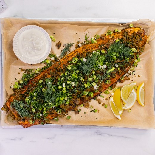 18K views · 207 reactions | Give the gift of feasting! Curry & Maple Mustard Baked Salmon — featuring Keen’s Curry and Mustard Powder, and Gourmet Garden Lightly Dried Herbs. | Tasty | Facebook