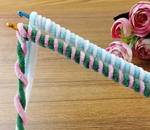 14K views · 239 reactions | Wow...!!! Soft two color baby blanket model description with velvet thread #crochet #knitting #tunisian | Knitting & Crochet World | Facebook