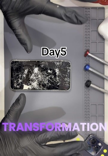 From completely shattered to good as new! Would you trust me to fix your phone? #Day5 #FixingEveryPhone #creatorsearchinsights #iPhoneXR #PhoneRepair #TechTok #Satisfying #Repair #BeforeAndAfter #FixIt #BrokenToBrandNew #Viral #FYP #foru #foryoupage❤️❤️ #likе #treanding