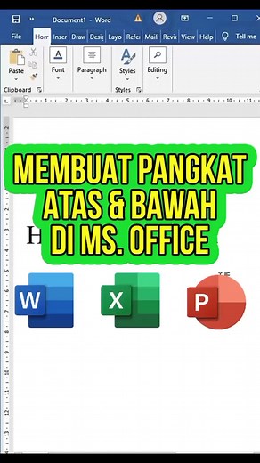 Cara Mudah Membuat Pangkat Atas dan Bawah di Microsoft Office