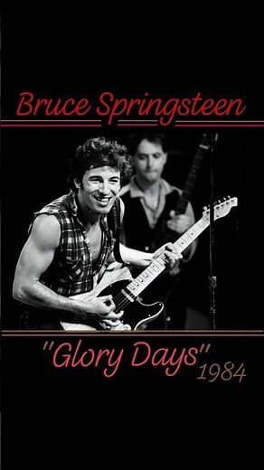 "Glory Days" 1984~ Bruce Springsteen #friyaaaay #80srock