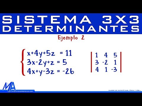 Solución de un sistema de 3x3 | Determinantes- Cramer 2