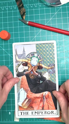 The Emperor - Collage Art Tarot Card. #tarot #artist #collageart #tarotcard #art