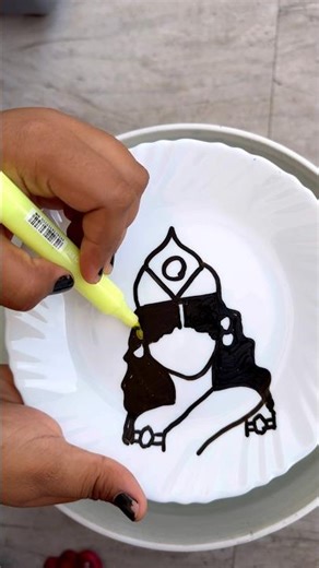 K = Durga maa drawing tutorial with magical pen #shorts