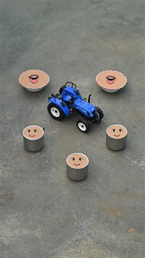 Making Five Things Shape 🫣 With Diy mini Tractor 🚜 #satisfying #shorts #ytshort