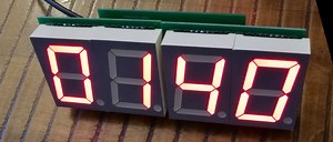 Make a giant 7-segment display with custom PCBs