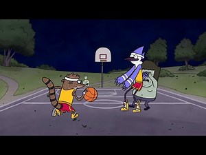 Regular Show - Mordecai And Rigby Vs Muscle Man And Hi Five Ghost In A Basketball Rematch