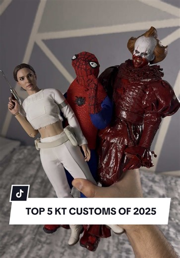 TOP 5 KT CUSTOMS OF 2025❤️ #pennywise #actionfigures #custom #spooderman #2026