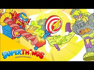 SUPERTHINGS NEON POWER EPISODE 8 ⚡The new Superbots: TRASHER and SUGARFUN ⚡💥 | Cartoons SERIES